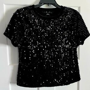 NWT Black Sequin Top by Sanctuary Size Medium